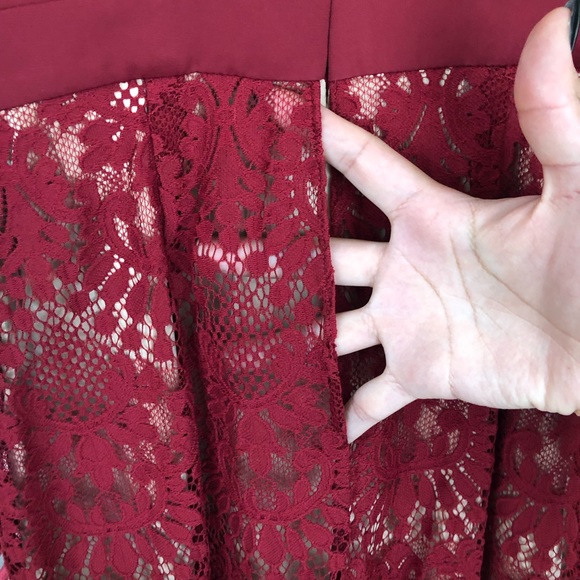 Red Lace Bebe Dress - Picture 2 of 5